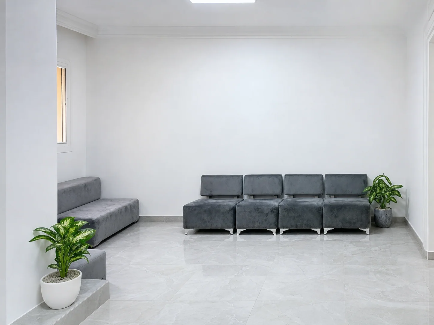Salle d’attente du cabinet du Dr Sonia Abahou à Témara
