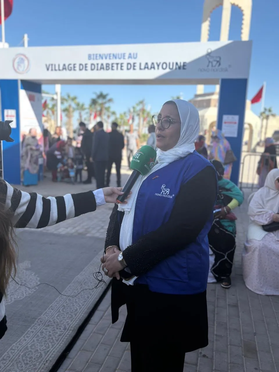 Dr Sonia Abahou au Village du Diabète de Laâyoune, action de dépistage et d’éducation